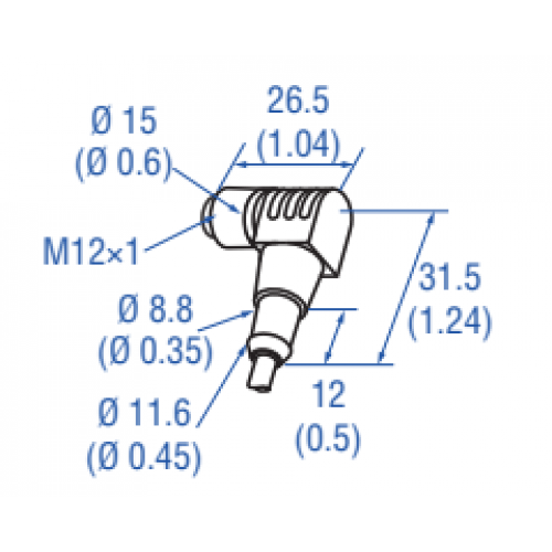 Konektor 90° M12 5pin s 5m Pur kábel tien. 370 675